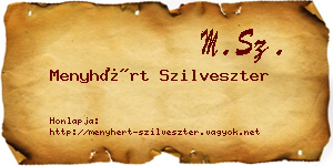 Menyhért Szilveszter névjegykártya